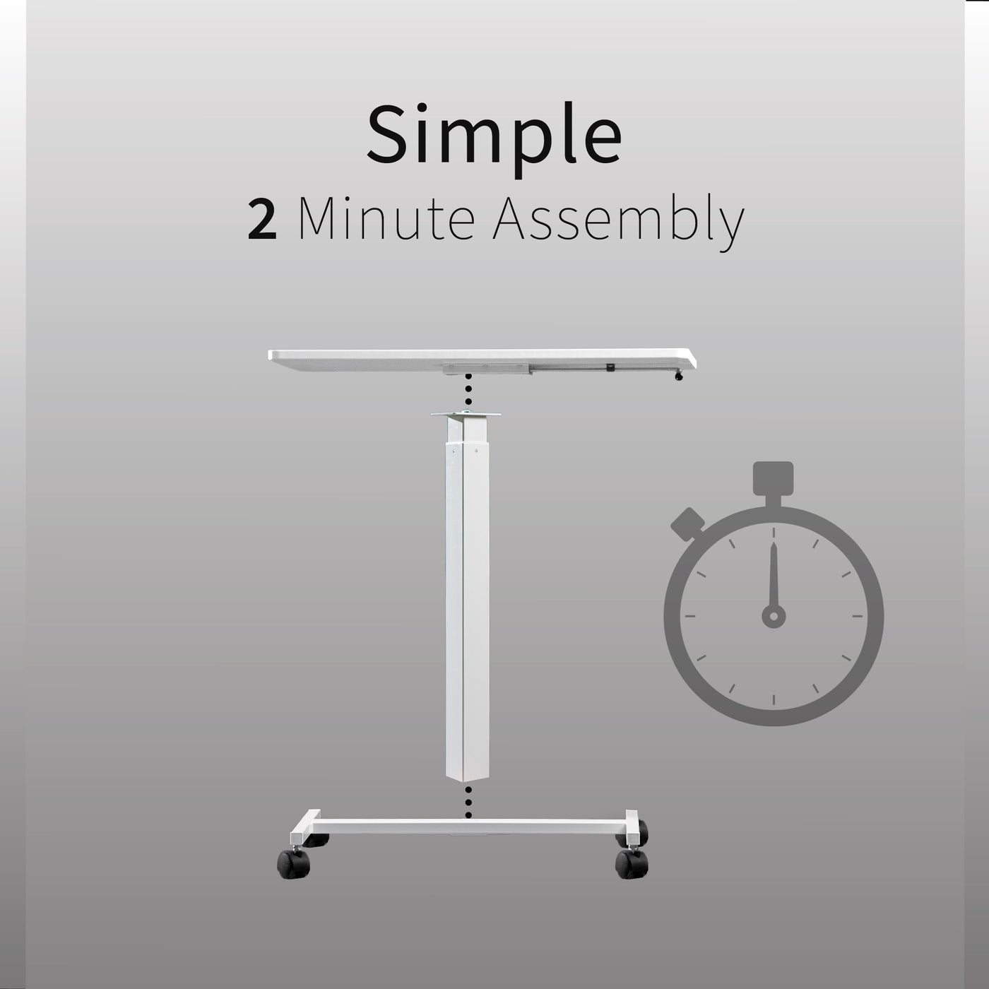 Mobile Pneumatic Lift Height Adjustable Workstation Cart