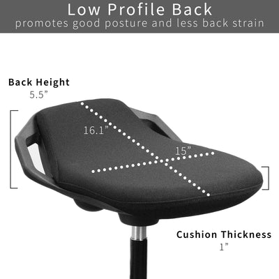 Black Height Adjustable Perch Stool