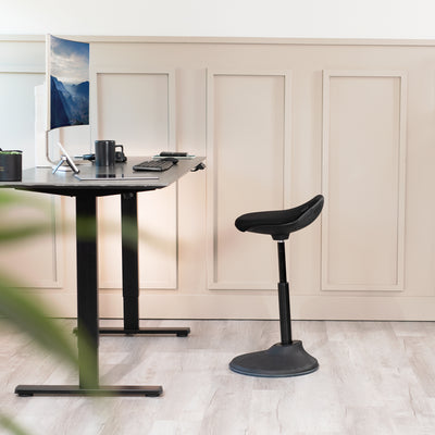 Black Height Adjustable Perch Stool