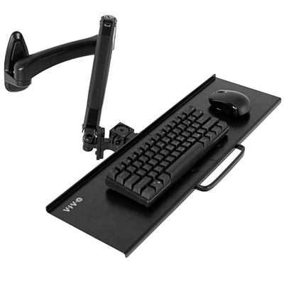 Wall mount keyboard tray.